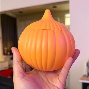 Orange Pumpkin-Shaped Storage Container